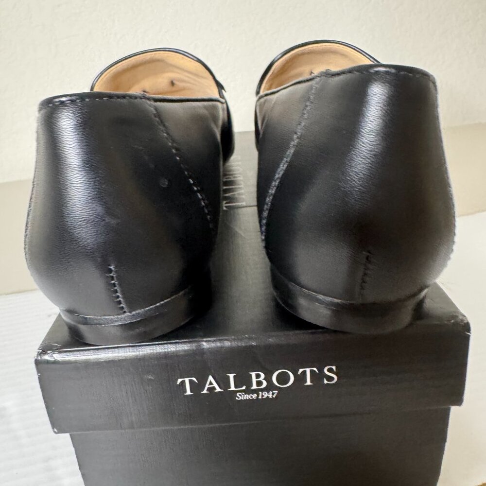 NWT Talbots Loafers Ryan Bow sz 11 Black Flat Heel - Picture 4 of 12